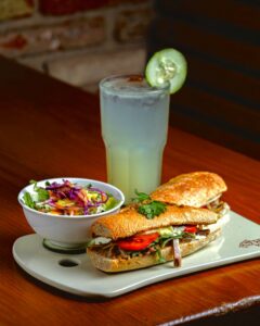 sandwich, salad & beverage